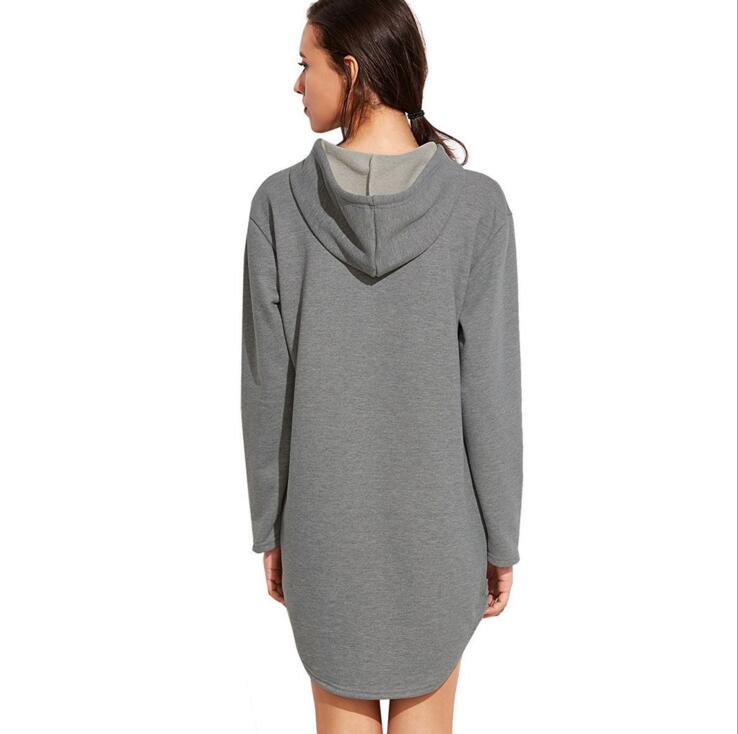 SZ60010 Sweaty Rocks Sweatshirt Dress Hoodie Pockets Grey Dress